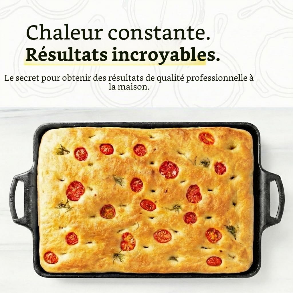 Lodge Moule de cuisson en fonte 39,4 x 26,7 cm