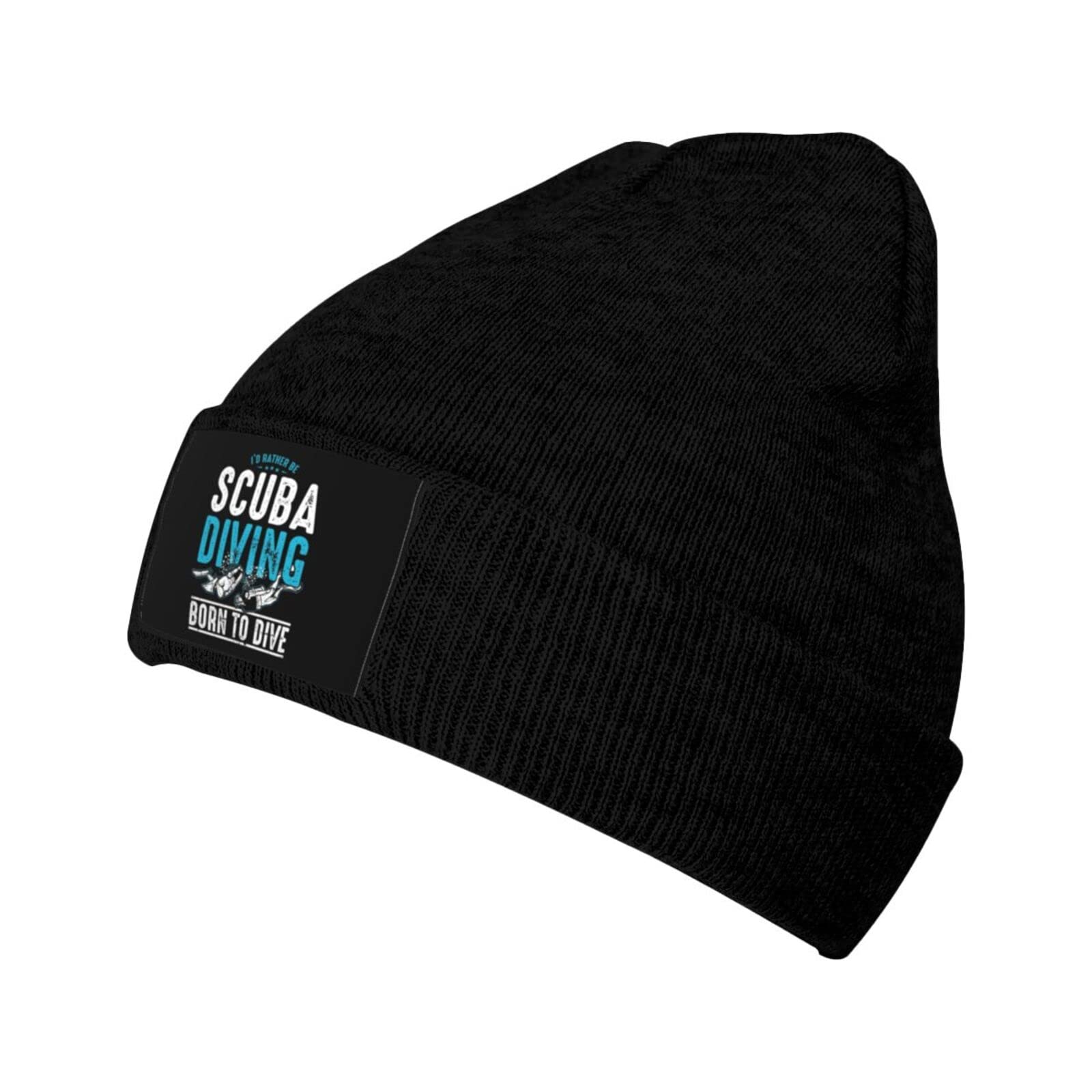 YINGD Beanies Hat I'd Rather Be Scuba Diving Beanie Hat Unisex Winter Warm Knitted Hat for Women and Men