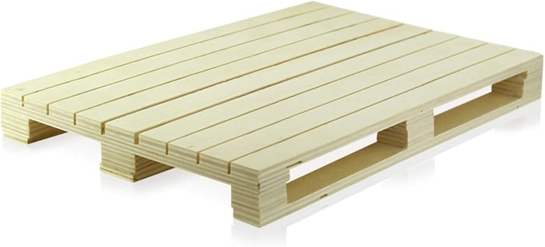 PACKNWOOD 210WP3020 - Wood Pallet - Rustic Wooden Serving Tray - Serve Meals and Snacks, for Home Decor - Strong Sturdy Wood Structure - L11.8 x W7.9 x H1.2in - Case of 16