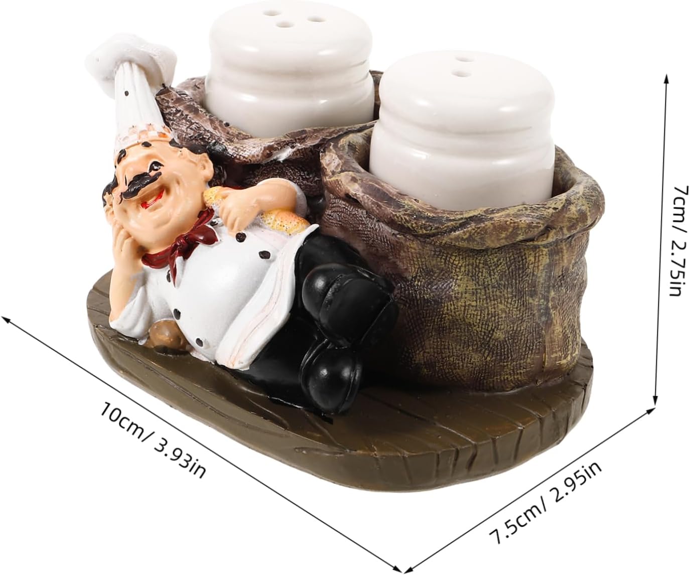 SOLUSTRE Resin Shaker Seasoning Jar Holder Fashionable Kitchen Decor for Bbq Home Use