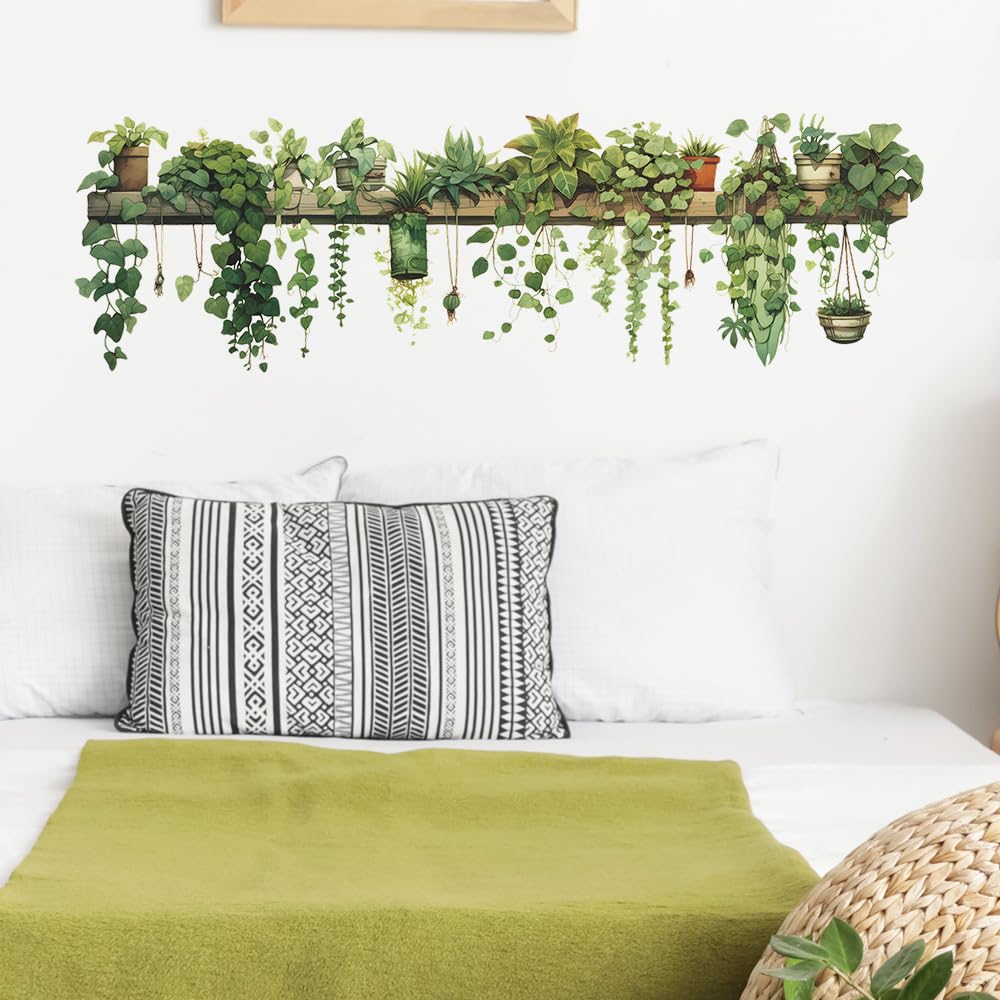 HGDESIGN® Muursticker Muursticker Groene Bladeren Planten Bloem Ranken HGDESIGN® Muursticker Muursticker Groene Bladeren Planten Bloem Ranken