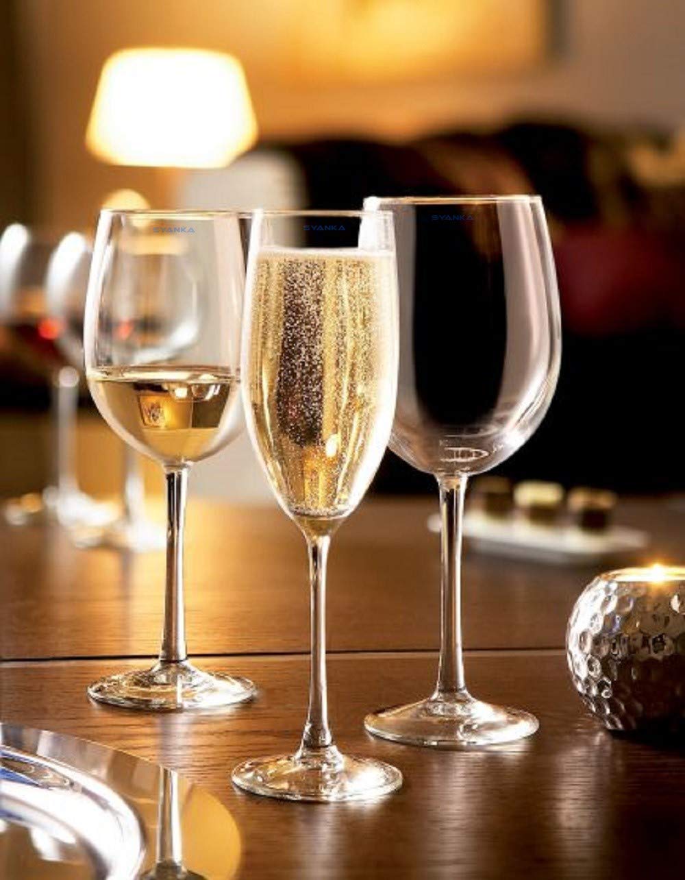 SYANKA Champagne Flutes - Set of 6 -4