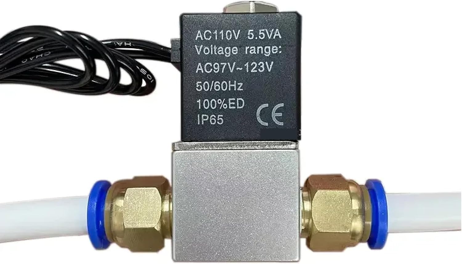 Normally Closed Solenoid Valve, 1/4 Inch NPT, AC 110V/220V or DC 12V/24V, for Air, Water and Oil, Alloy Body, CE Certified (6mm DC 12V)