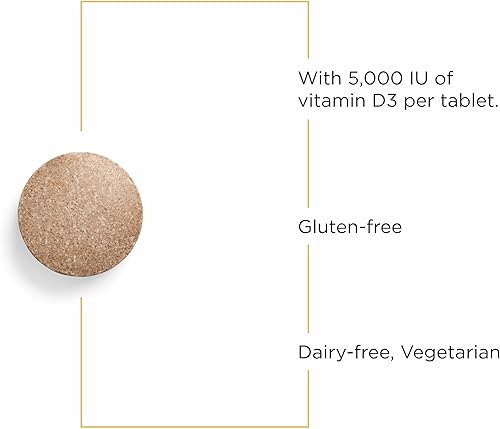 Miniatura 3 de Integrative Therapeutics Vitamina D3 125 mcg (5.000 UI) - Suplemento de apoyo al sistema inmunológico y óseo* - Sin gluten, sin azúcar - 90 tabletas