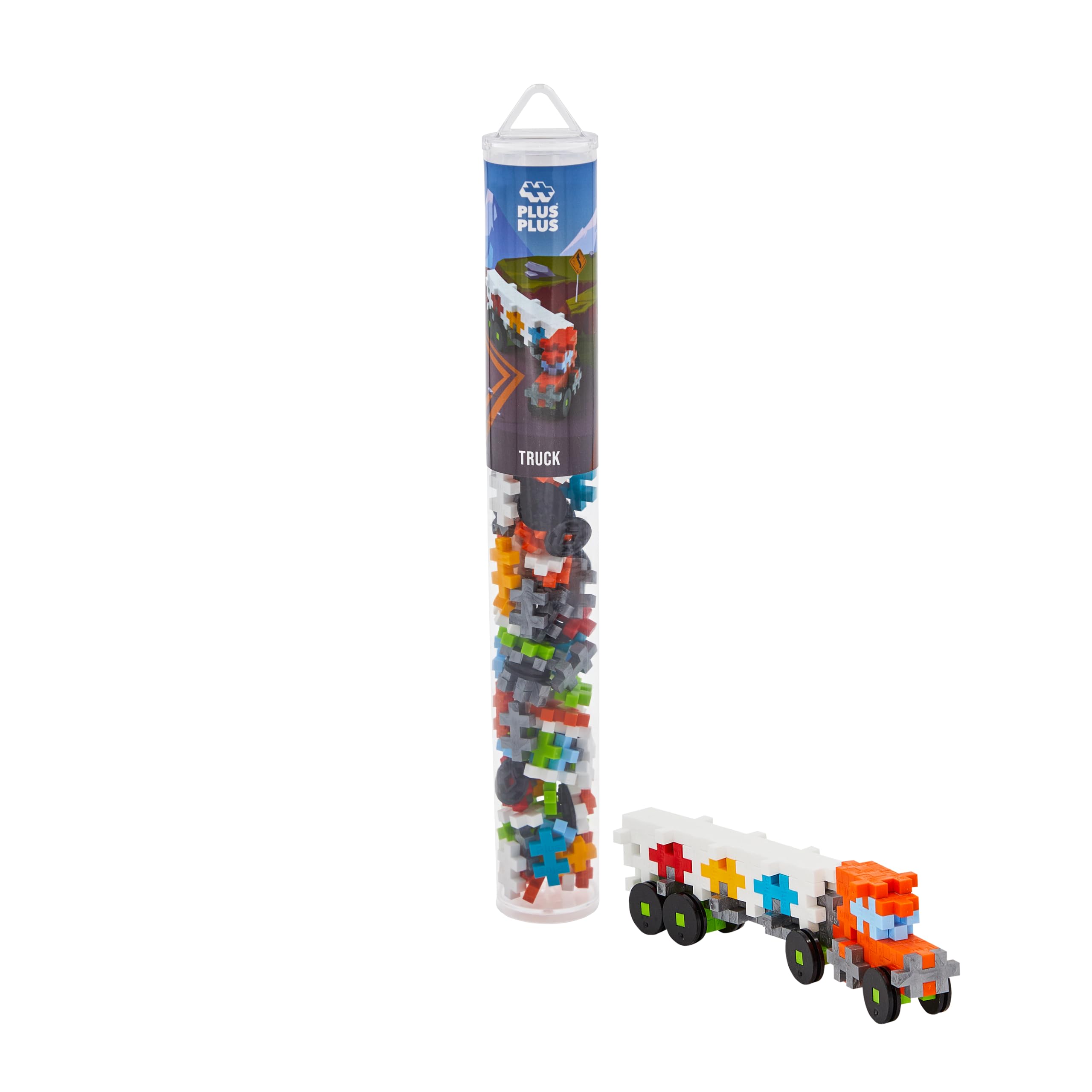 PLUS PLUS Building Blocks Toy, Kids Truck Toy, Creative Construction Learning Resources and STEM Play for Home and Travel