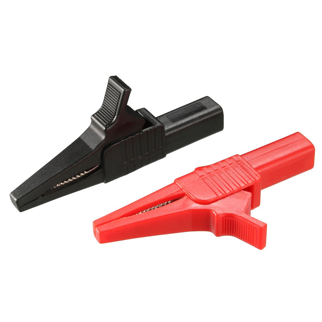 MEETOOT 4 Morsetti A Coccodrillo Isolati 30A Con Jack Banana 4mm - Rosso E Nero, Per Test Elettrici E Laboratorio