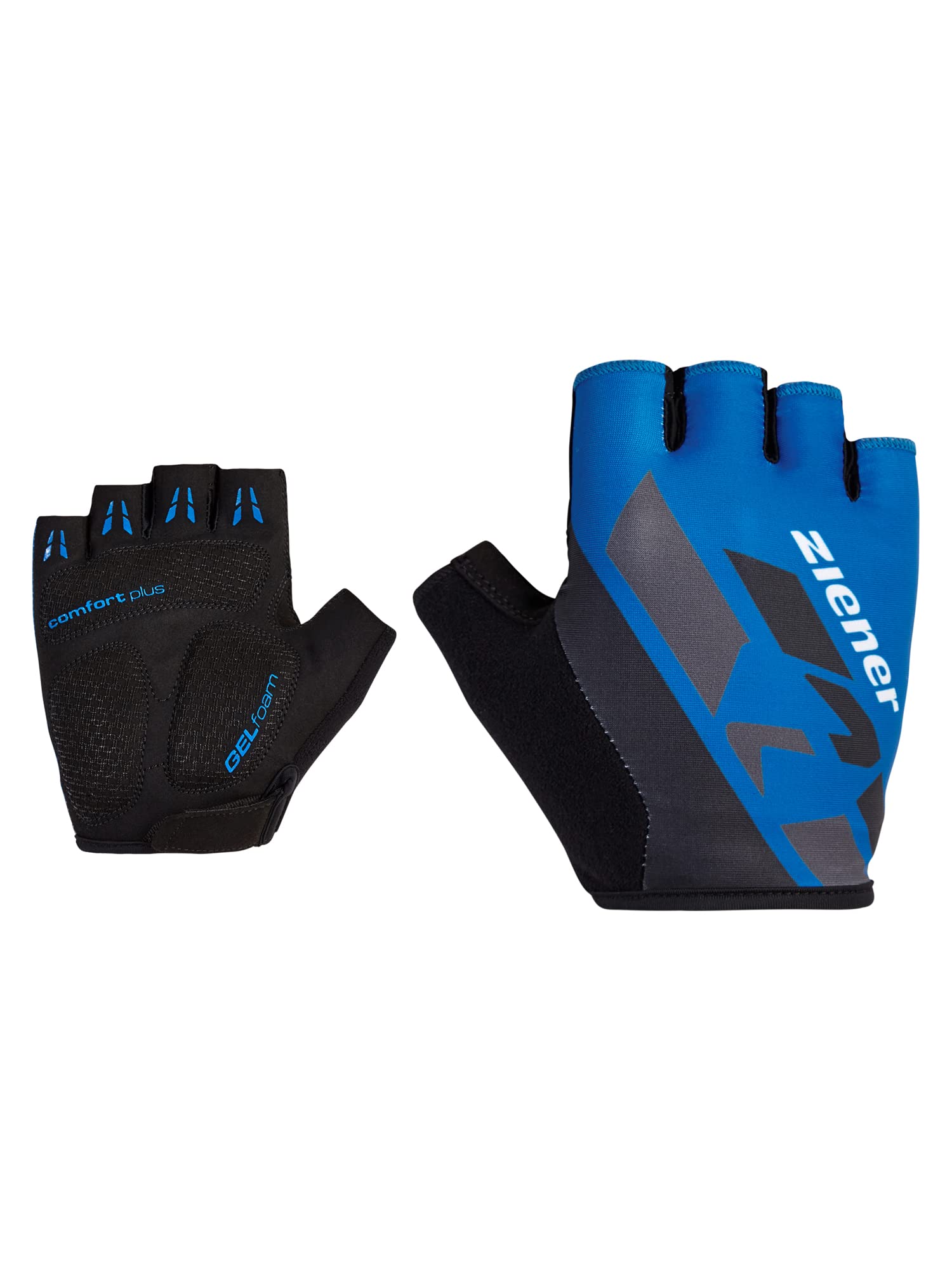 Ziener Men's Crisander Cycling/Mountain Bike/Cycling Gloves, Short Finger, Breathable, Cushioning, Persian Blue, 6.5
