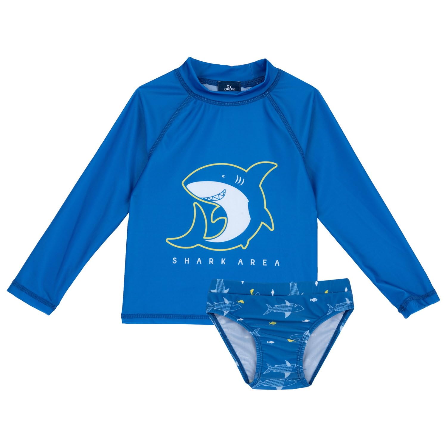 Chicco, Conjunto Bañador para Niño y Niña, Conjunto de Dos Piezas con Camiseta de Manga Larga y Braguita, Cómodo y Versátil, Ideal para el Mar o la Piscina, Ropa Niño y Niña, Diseñado en Italia