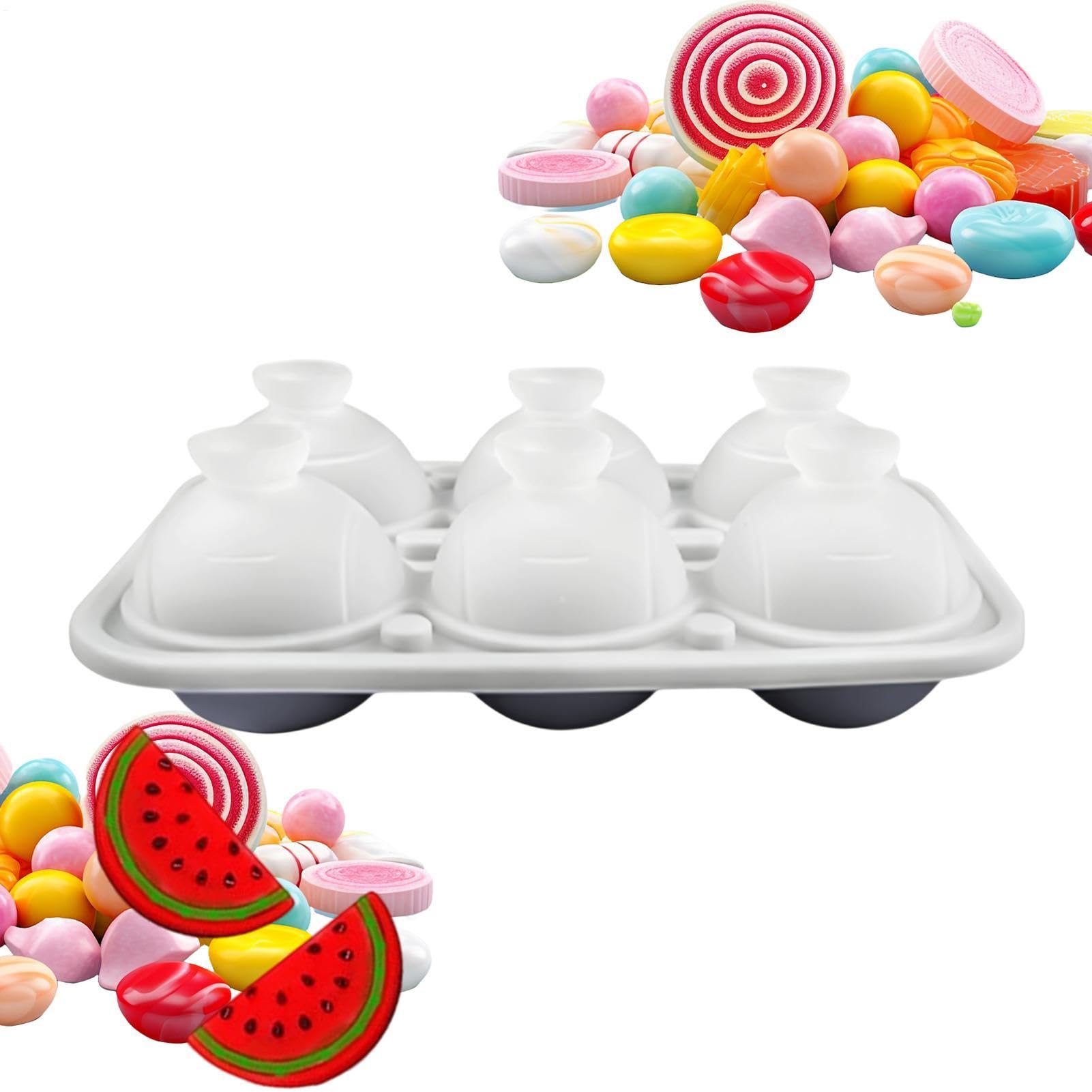 Stampo Per Ghiaccio Rotondo 4 Vaschette Silicone Riutilizzabile Rotondo