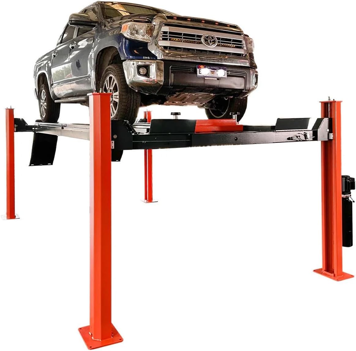 15,000 LBS 4-Post Car Lift, Extra Tall & Wide Parking and Storage Auto Lift with 77" Max Height, 4.0HP Heavy-Duty Hydraulic System for Garage, Parking, or Workshop Use, 36 Months Warranty