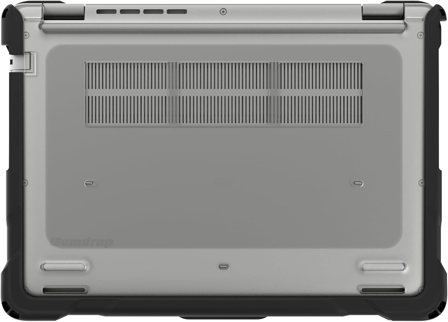 Gumdrop DropTech Custom Case Dell Pro 14 Clamshell - Drop Tested Protection, Rubberized Thread on Sides, Seamless Asset Tagging, Snap in Installation for School or Work - Black