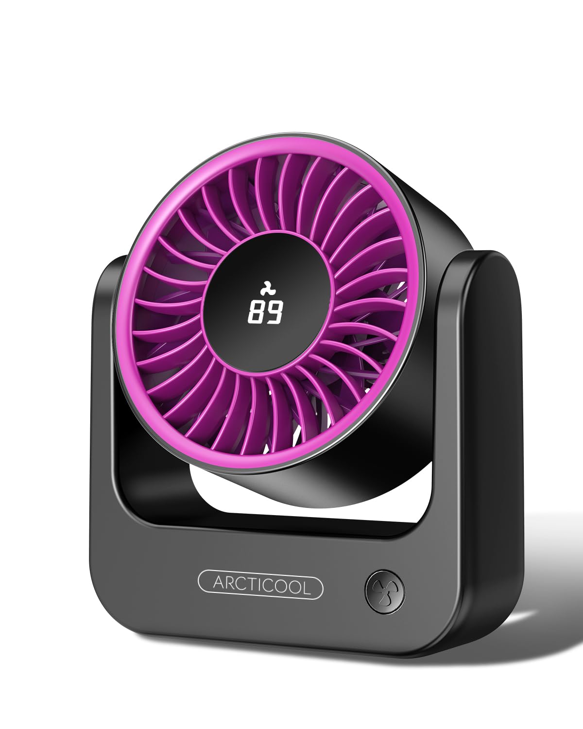 ARCTICOOL Small Table Fan Rechargeable, Powerful Small Desk Fan with 180° Adjustable Angle, Portable Mini Fan for Office, Home, and Travel, Quiet & Strong Wind, USB Charging. (Black purple) ARCTICOOL Small Table Fan Rechargeable, Powerful Small Desk Fan with 180° Adjustable Angle, Portable Mini Fan for Office, Home, and Travel, Quiet & Strong Wind, USB Charging. (Black purple)