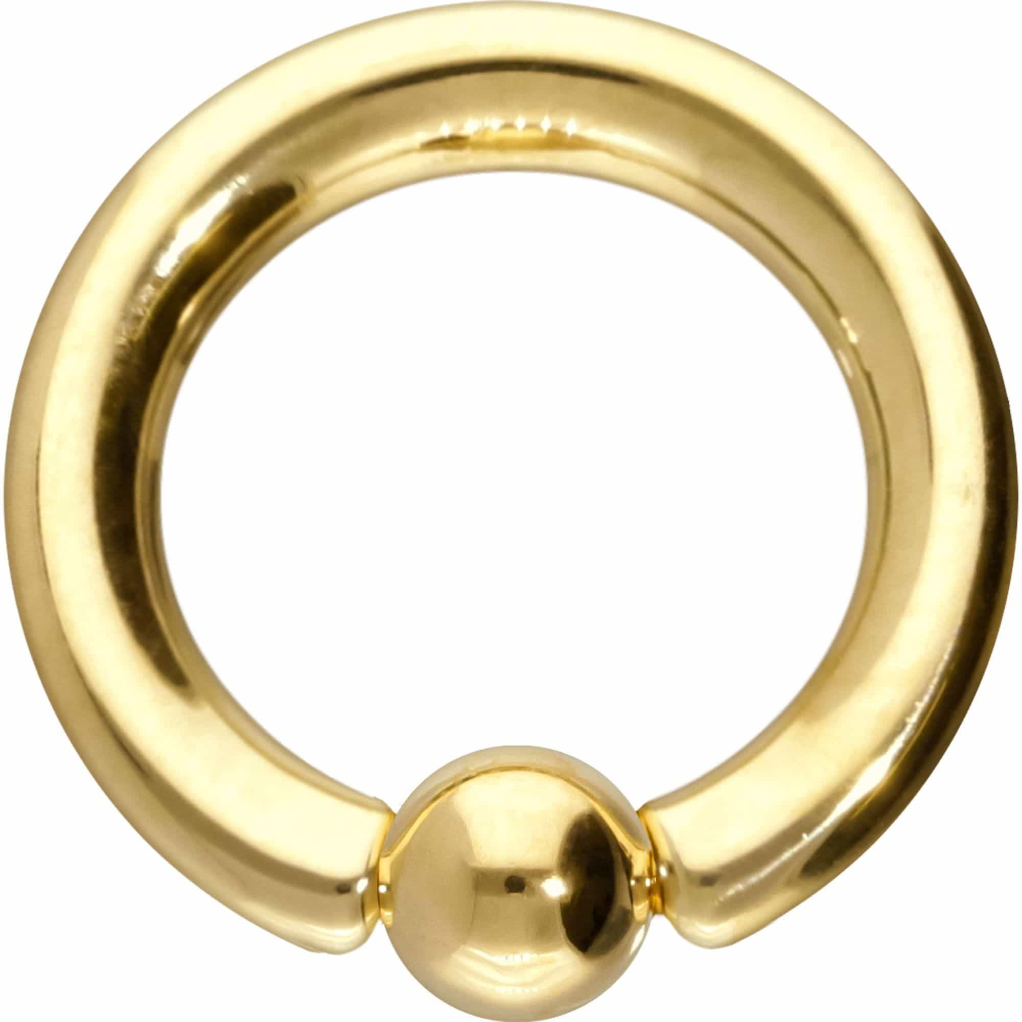 PIERCINGLINE 14K Gold Klemmkugelring 585er Gold - Roségoldfarben, Goldfarben, Silberfarben