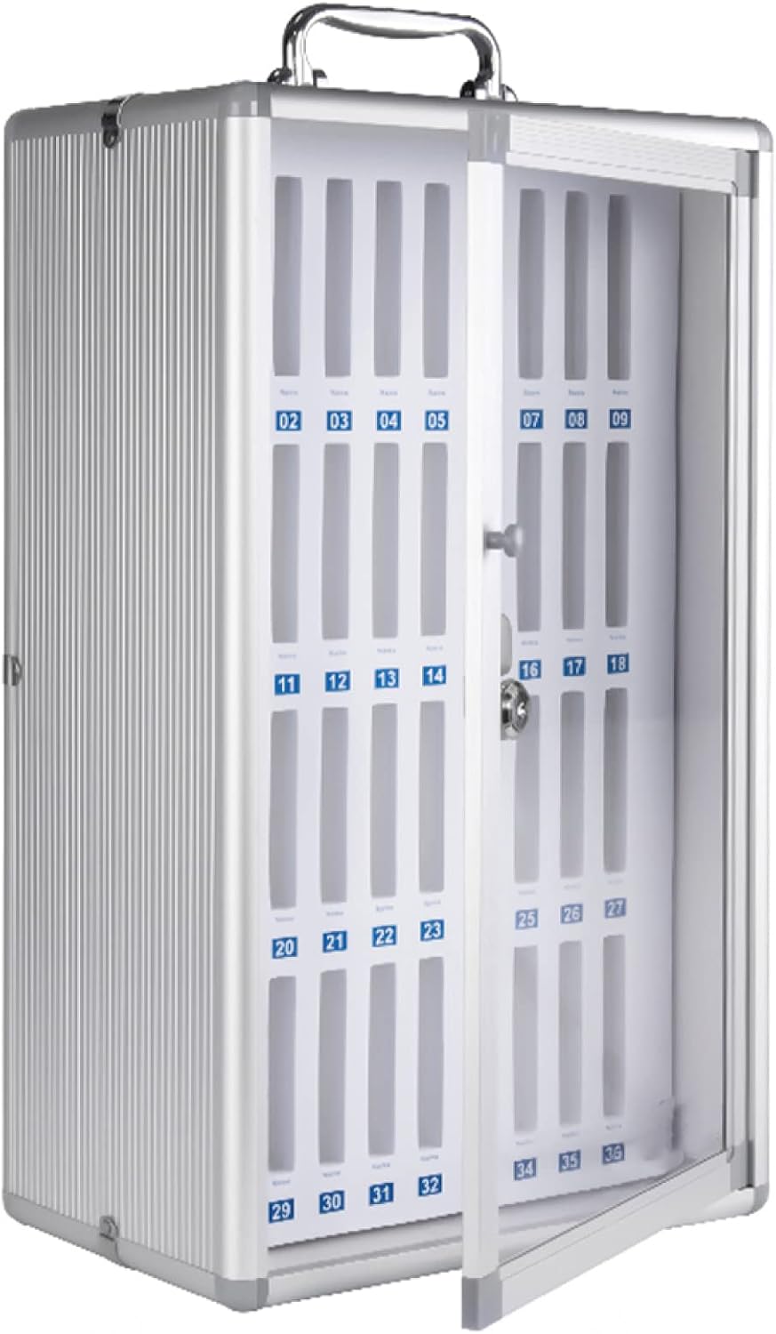 Secure Mobile Phone Storage Cabinet with Lock - 36-Position Classroom Safety Box & Office Ideal for Student Devices Electronics and Secure Storage Solutions