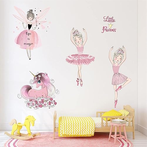 Miniatura 103 de Adhesivo decorativo para pared, diseño de luna morada, flores, mariposa, nubes, para decoración de dormitorio, sala de estar