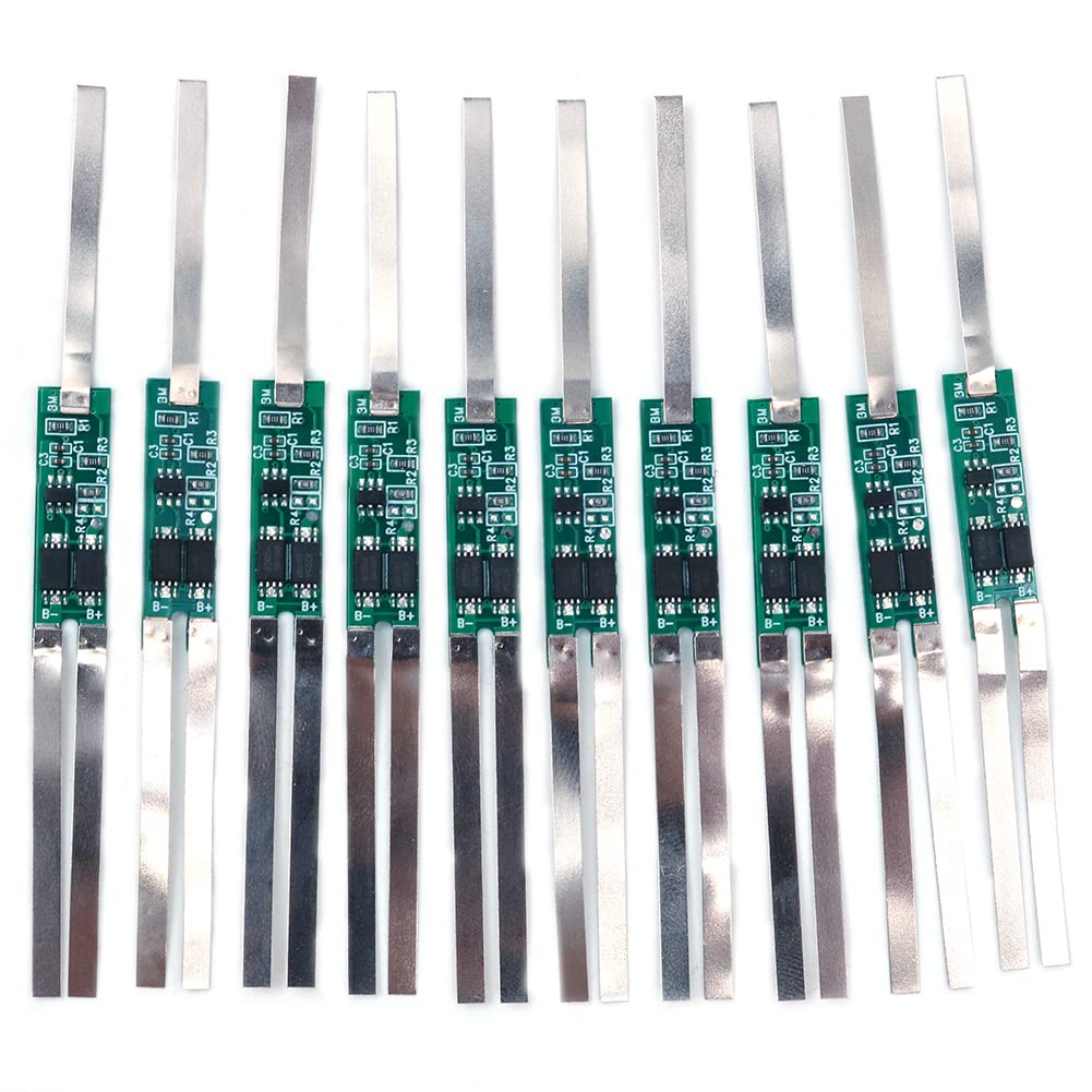 DollaTek 10Pcs 2S 7.4V 3.5A Doppio MOS Scheda di Protezione Bilanciamento per Li-ion 18650 Batteria