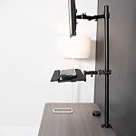 VIVO Monture universelle en acier, pleine mouvement 26 Clavier et souris de pouce, Tilt ergonomique, 360 Rotation de degré, position d'écriture neutre, noir, Mount-POLEKB
