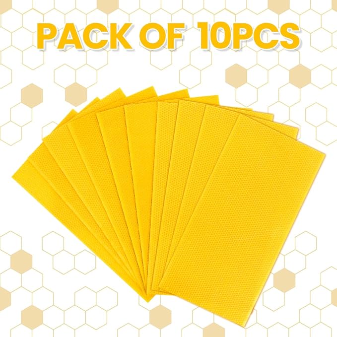 POLLIBEE 10 Placas Plásticas para Colmenas con Cera de Abejas miniatura 7