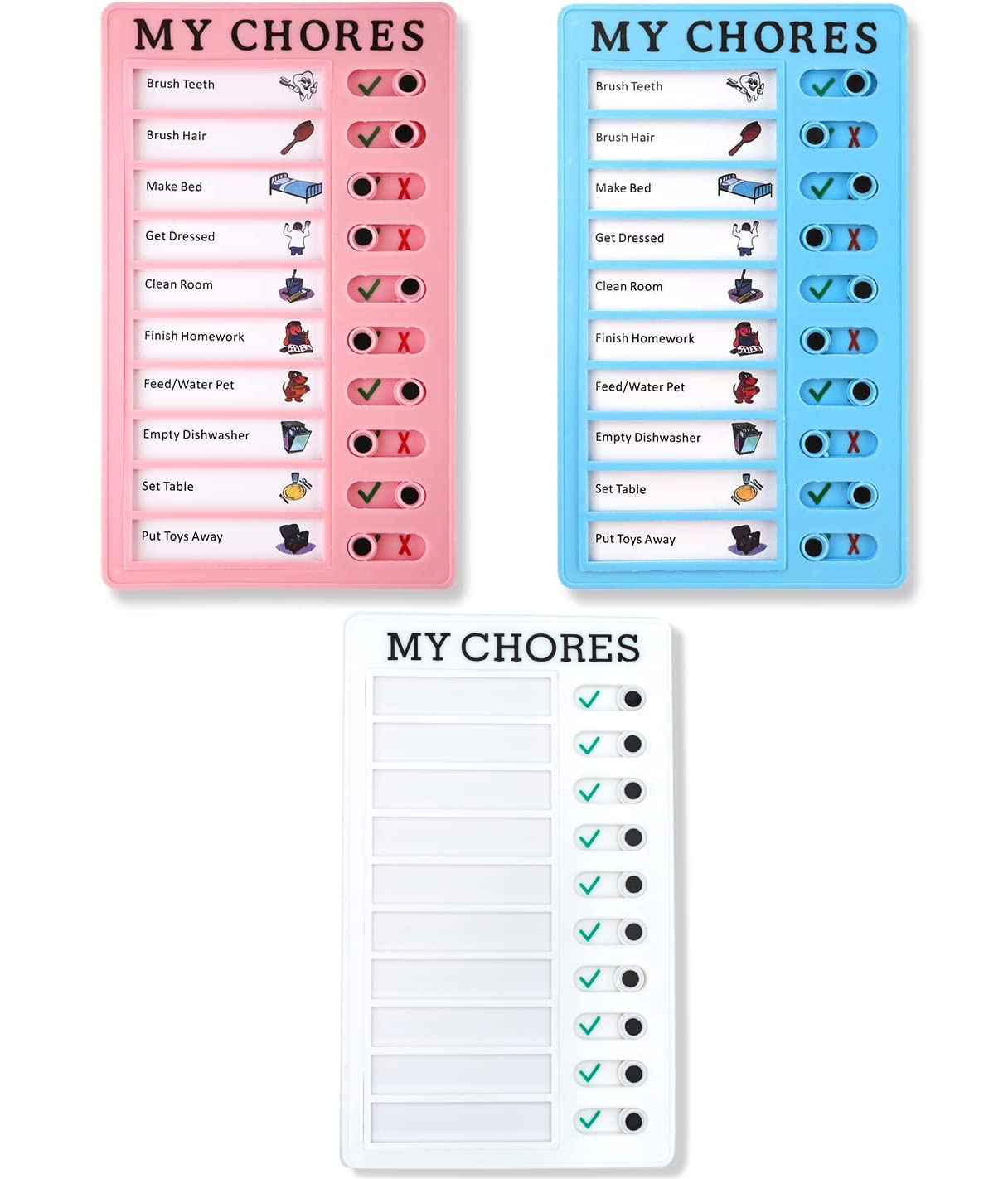 3Pcs Reminder Board For The Elderly Chore Chart Keychain For Kids To Do List Chores Checklist Task Board Portable Visual Schedule ADHD Tools Detachable Daily Task Planning Pad With List