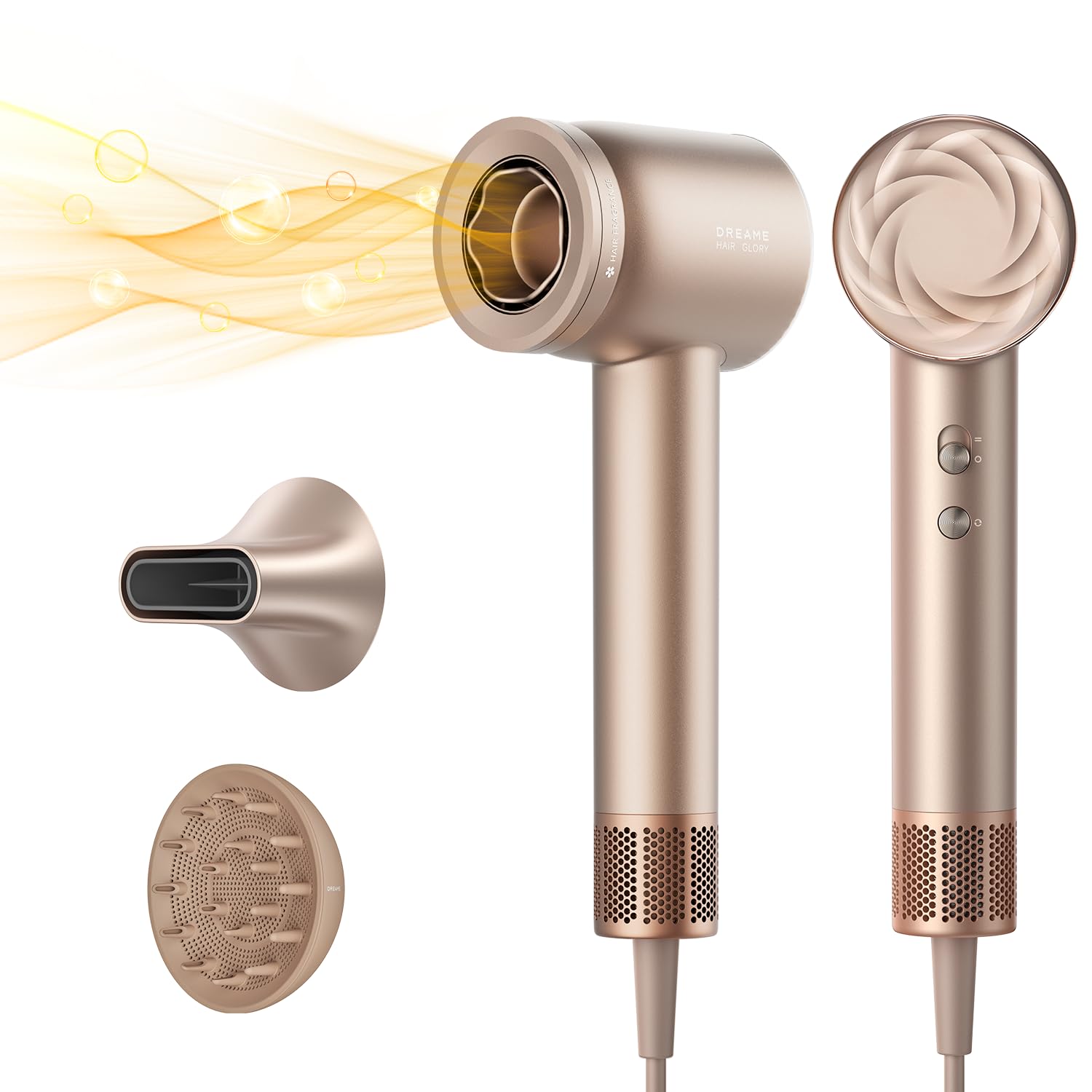 Dreame Glory Mix High-Speed Hair Dryer Dual Voltage 3 Magnetic Nozzles Perfume Infusion Customized Fragrant Drying NTC Control