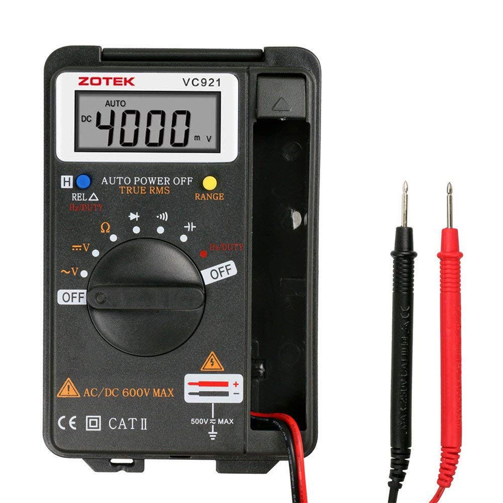 Digital Multimeter,Auto Ranging Pocket Multi Tester Battery Voltage Tester with LCD Backlight Display; Ohmmeter/Voltmeter Tester AC/DC Voltage Resistance Capacitance Frequency for Lab Home School