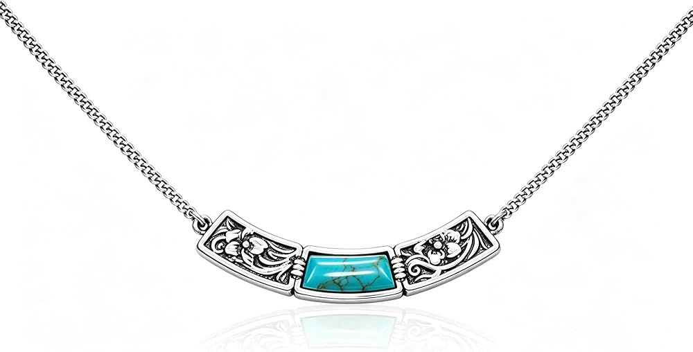 Wrangler Couture Joyería turquesa para mujer, collar de joyería occidental