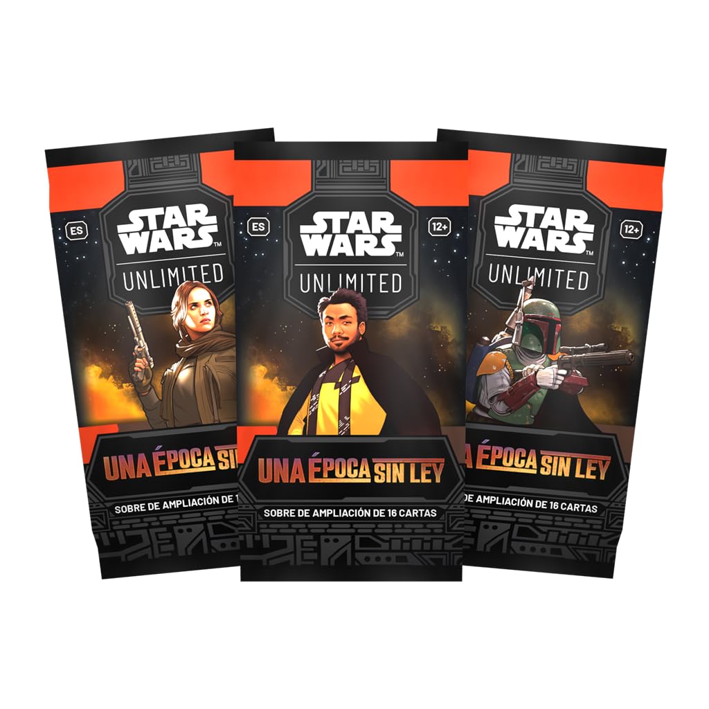 Asmodee FFG Star Wars Unlimited, Sammelkartenspiel, Unlimited, 24 Umschläge mit 16 Karten, TCG ab 12 Jahren, für 2 Spieler, Spanisch
