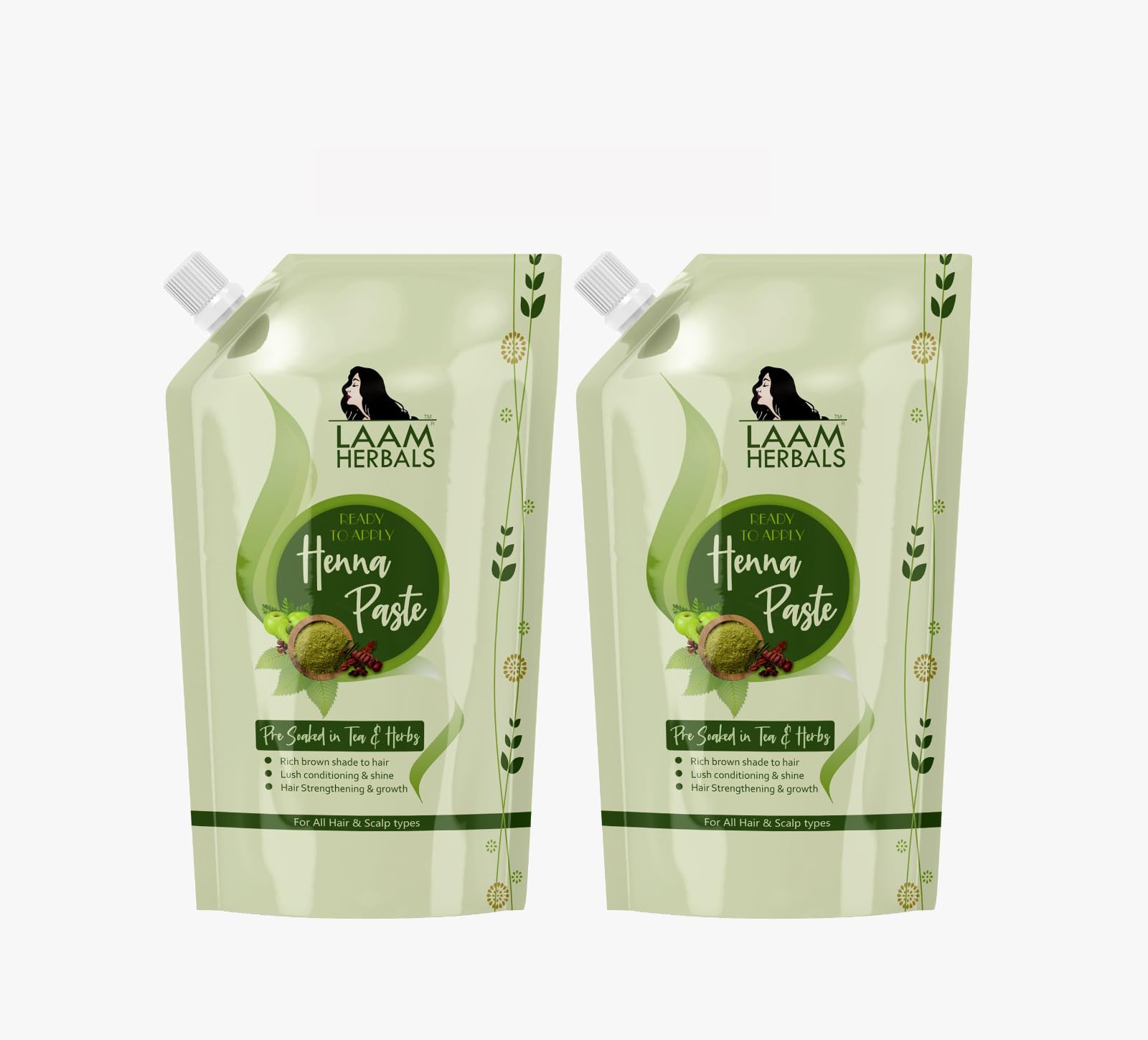 Laam Herbals- Fresh Ready To Apply Henna Paste, Pre-Soaked in Tea & Herbs, 100% Natural Rajasthani Henna 2X220 g-picture-21