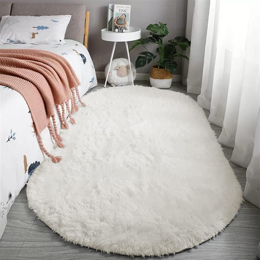 Amazon.com: Reyox Fluffy Soft Oval Area Rug, Plush Shaggy Carpet for ...