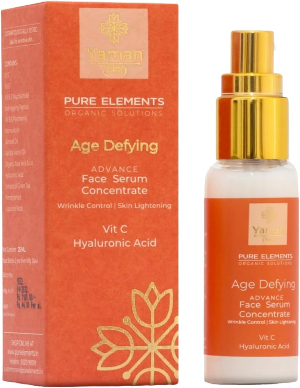Age Defying Advance Face Serum | Vit C & Hyluronic Acid | Wrinkle Control | Skin Lightening | Moisturising | For All Skins Type| 25ML