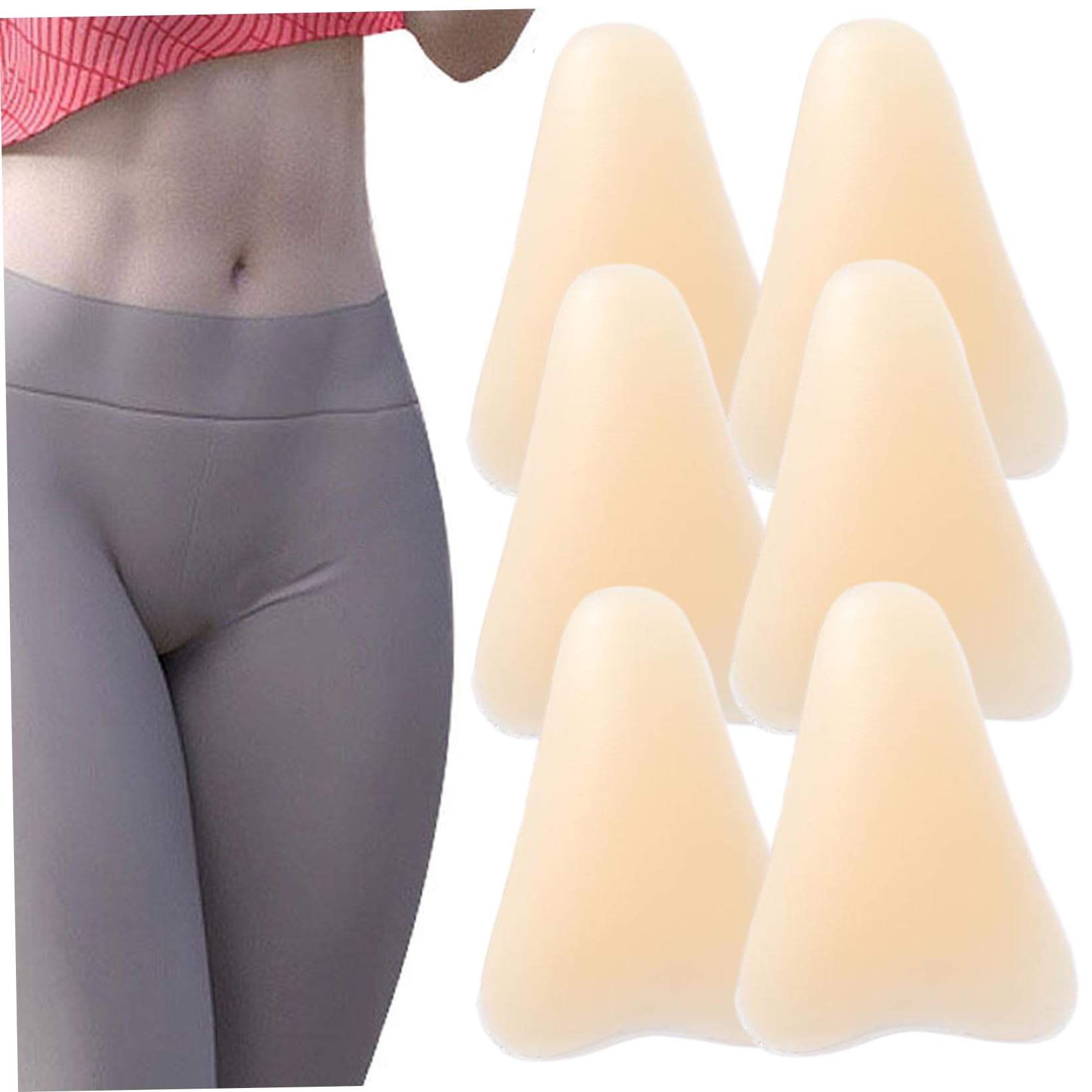 Pastoralist Assorted Color Camel Toe Concealer, 6Pcs Seamless Camel Toe Hider, Reusable Anti Silicone Insert, No Underwear Guard