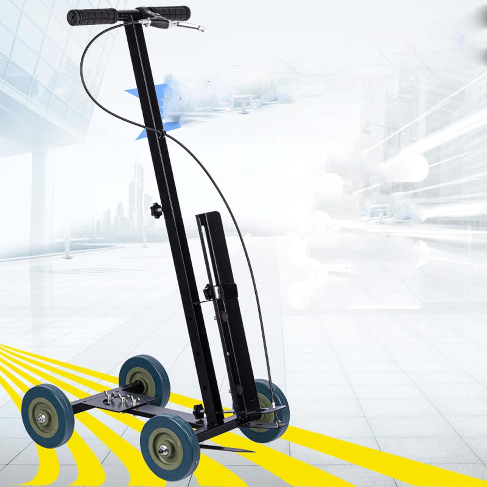 Linea di verniciatura regolabile per marcatura, spinta manuale per parcheggio stradale, stadio, magazzino, pavimento, facile da usare con 4 ruote