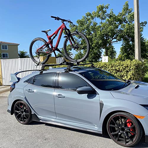Car Roof Rack Cross Bar with Anti-Theft Lock Adjustable Window Frame for Bike Kayak Cargo Luggage, Distance Between The Rain Gutters is 42.91in to 44.88in(2PCS)