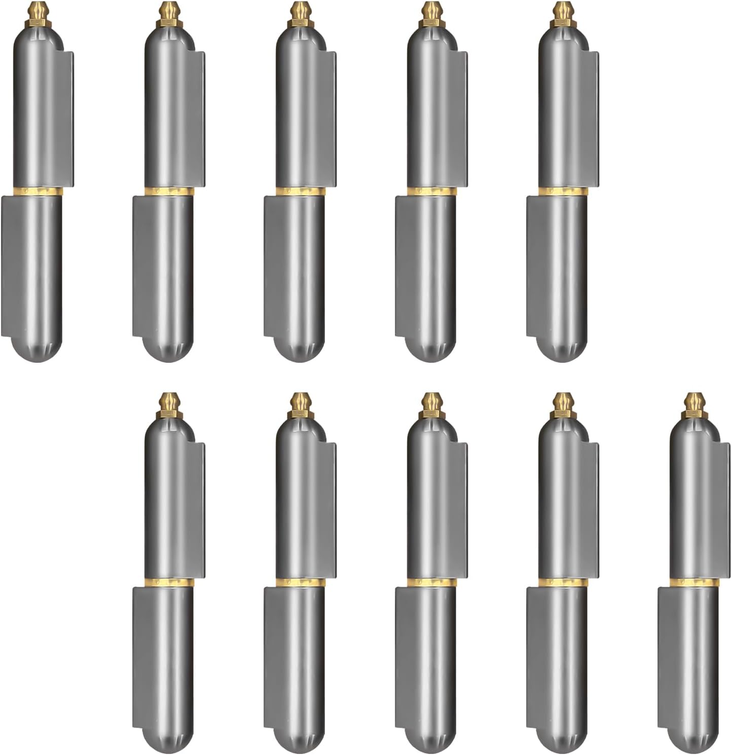 10pcs 4in Weld On Hinges Weldable Hinges Bullet Hinges Weld On BBQ Smoker Bullet Weld On Weld-On-Hinges BBQ Smoker Bullet Weld On Bullet Hinge Heavy Duty for Swing Door Trailer Ramp