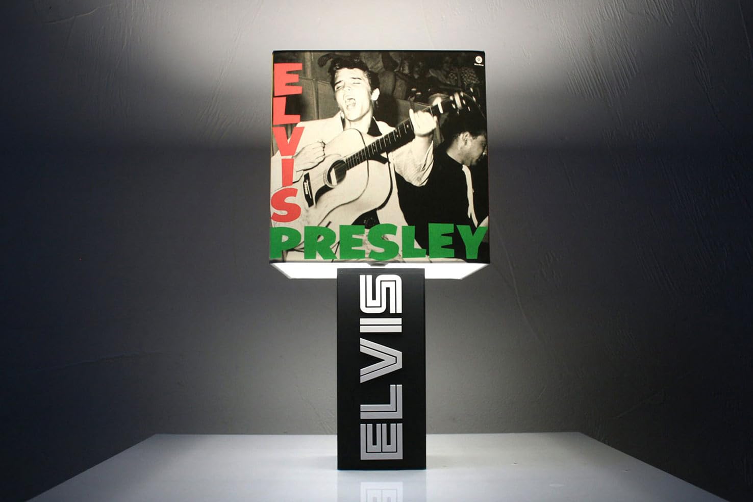 The Record's Ticking Handmade Elvis Lamp + Album Cover Shade
