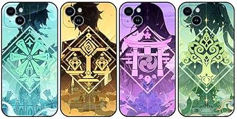 GI Archon Phone Case Venti Zhongli Raiden Shogun Nahida Cool Genshin Gifts Multicolor