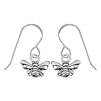 Vista 4 de Honeybee Dangle Earrings Fun Summer Earrings for Women and Girls in Sterling Silver