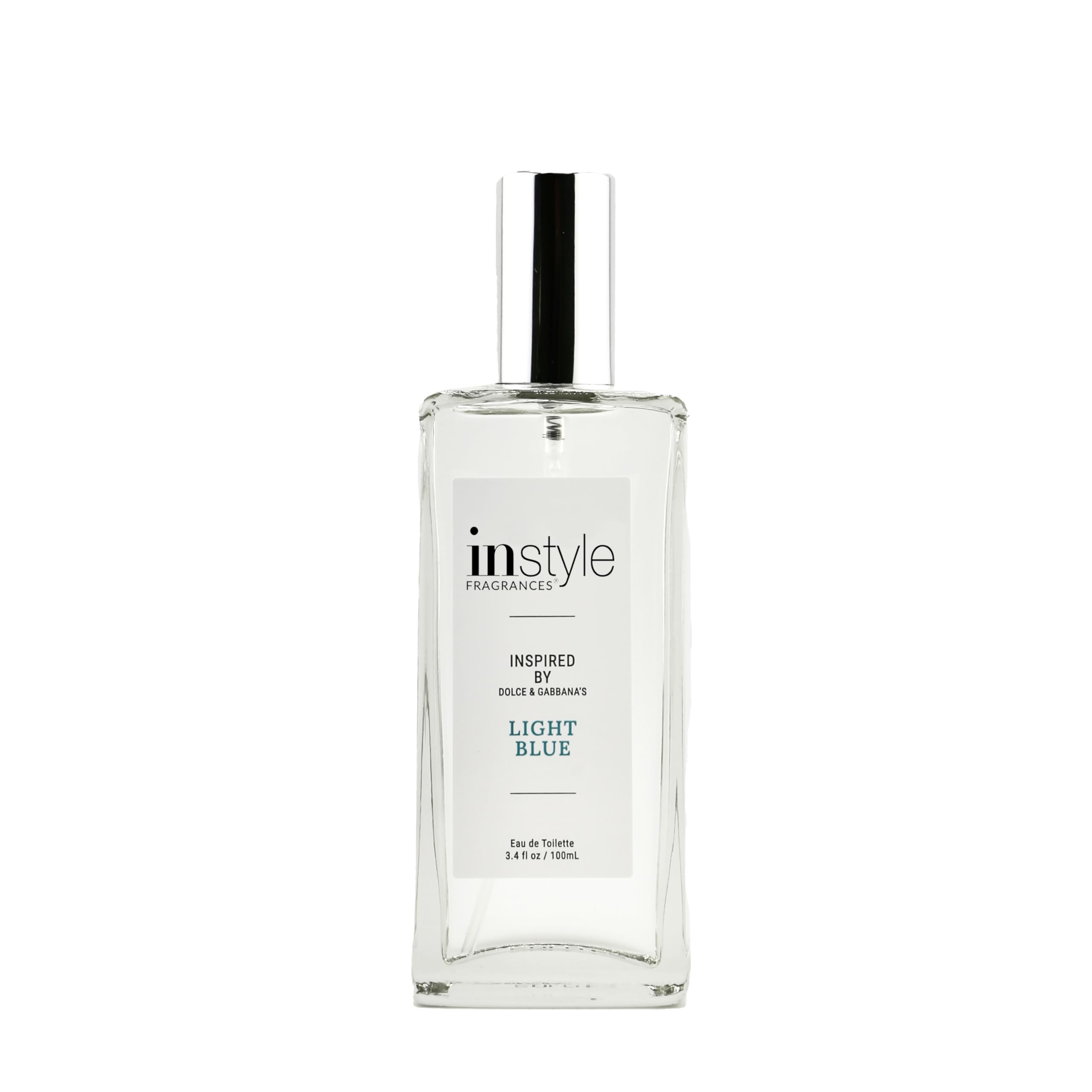 Instyle Fragrances, Inspired by Dolce & Gabbana's Light Blue, Eau de Toilette, Cologne for Men, Vegan, Paraben Free, Phthalate Free, Never Tested on Animals, 3.4 Fluid Ounces