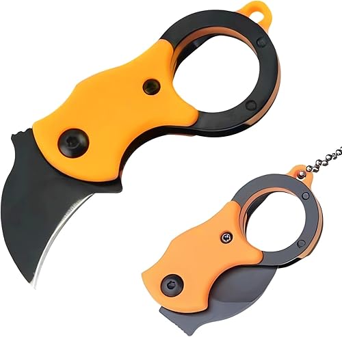 SWBIYING Cuchillo de bolsillo para hombres, cuchillo de bolsillo para mujer, cuchillo táctico, cuchillo plegable de Damasco con mango de madera,