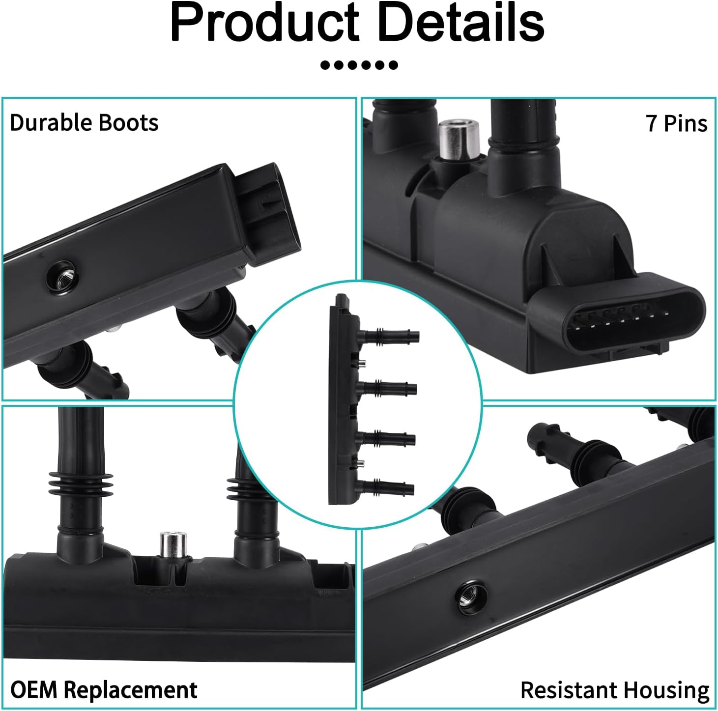 4PCS UF669 Ignition Coil Pack (1.4L L4 Only) For Buick Encore 2013-2021,Cadillac ELR 2014-2016,for Chevy Cruze 2011-2015,Cruze Limited 2016,Sonic 2012-2020,Trax 2013-2021,Volt 2011-2015 D521C 55577898