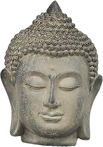 Gazechimp Estatua de cabeza de Buda, figura decorativa, Fengshui para el hogar, porche, oficina, sala de estar, decoración de escritorio, escultura