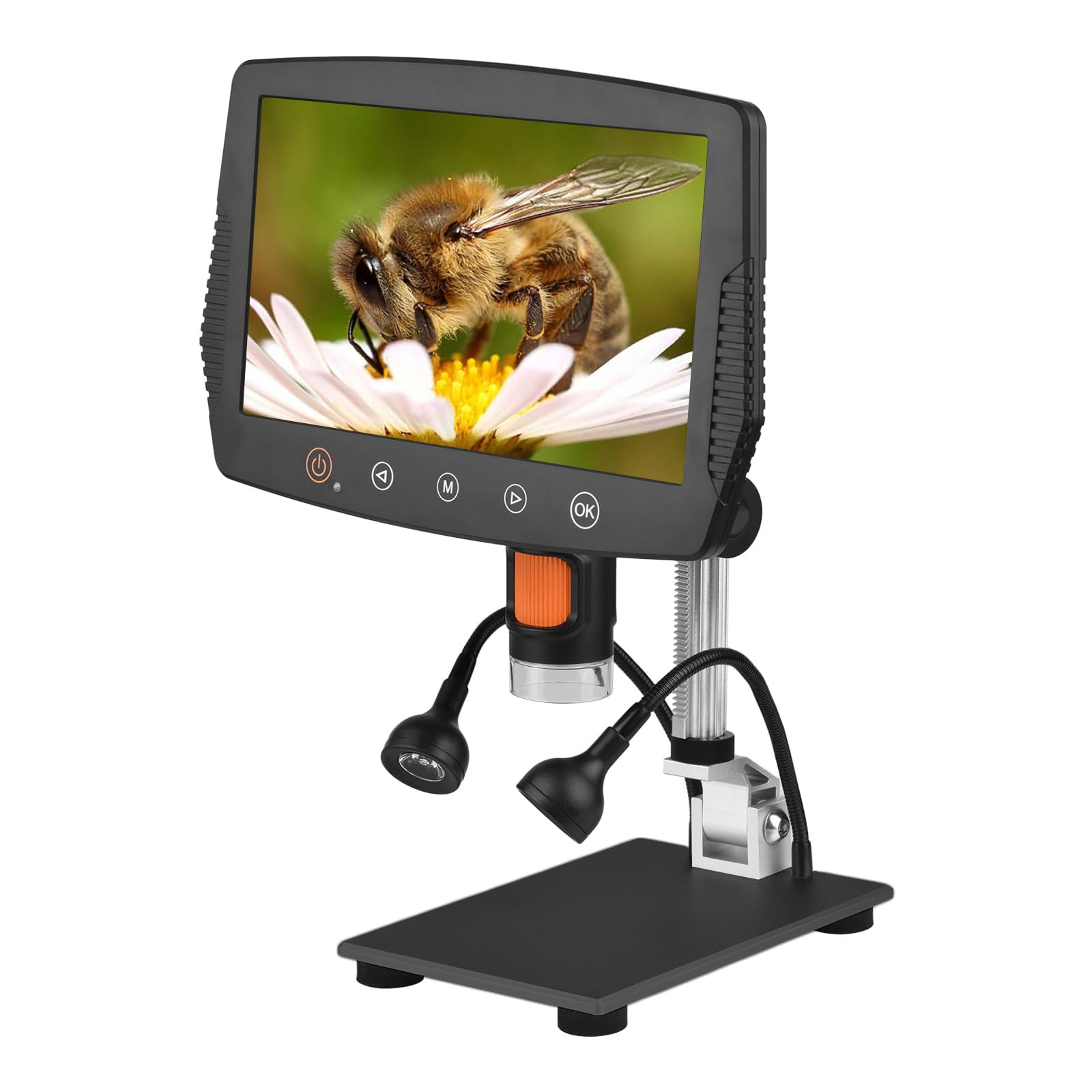 Pepisky50-1000X 1080P High Resolution USB Digital Micro with 9 Inch Large Clear Screen Remote Control for Plant Insect Observation Industrial Ccuit d Detection