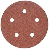 PORTER-CABLE 735500805 5-Inch 80 Grit Five-Hole Hook & Loop Sanding Discs (5-Pack)