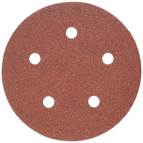 PORTER-CABLE 735500805 5-Inch 80 Grit Five-Hole Hook & Loop Sanding Discs (5-Pack)