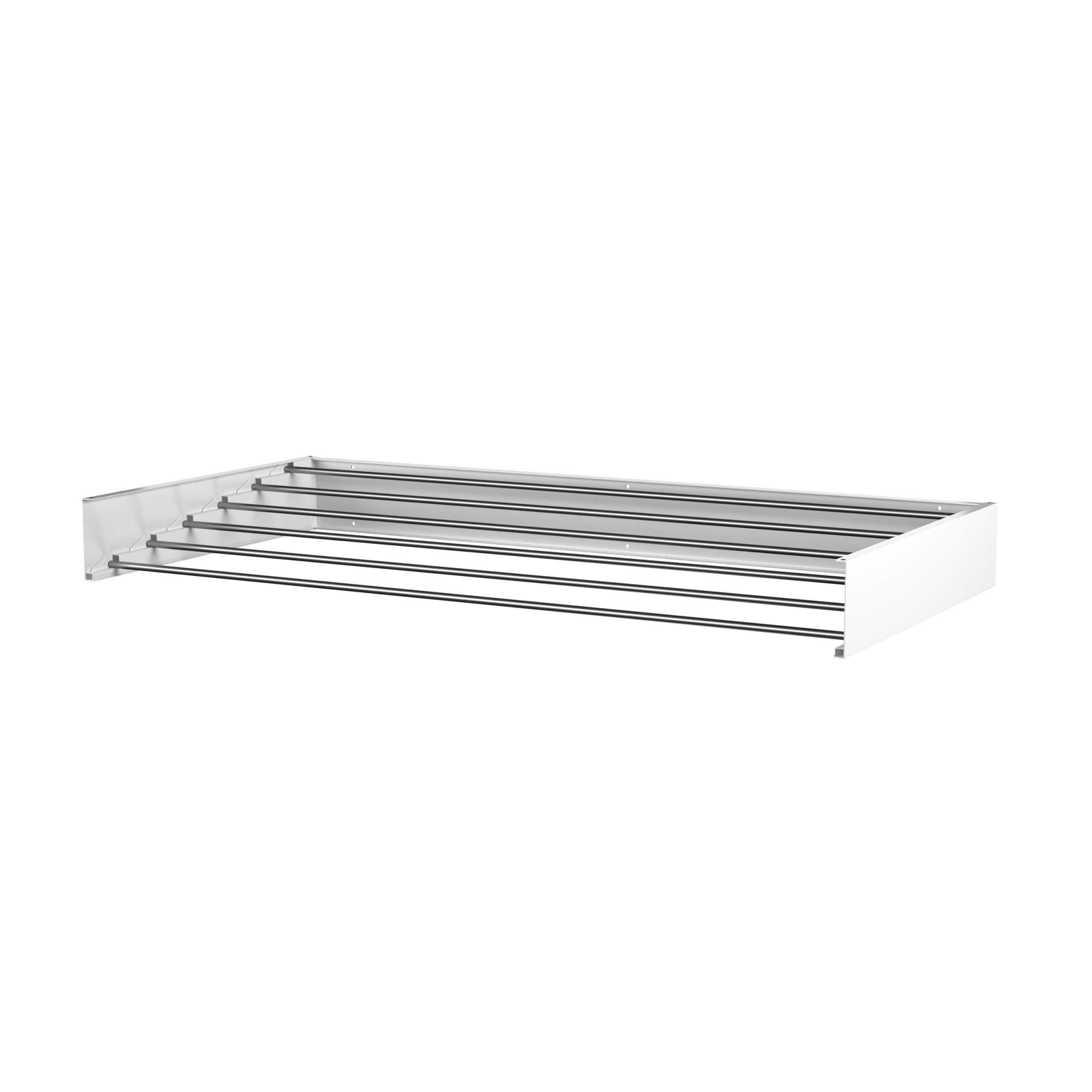 Étendoir à Linge Mural – Étendoir Mural Rabattable 100 cm – 6 m de Séchage – Séchoir Mural Inclinable – Blanc – Étendoir à Linge Compact