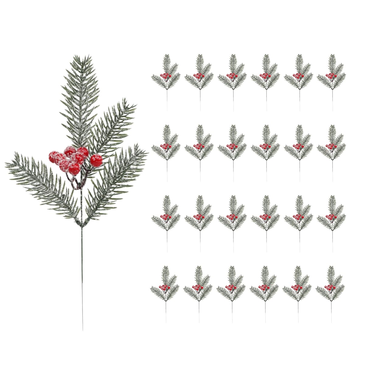Tiges de pin Norfolk artificielles pour décoration de Noël intérieure et maison