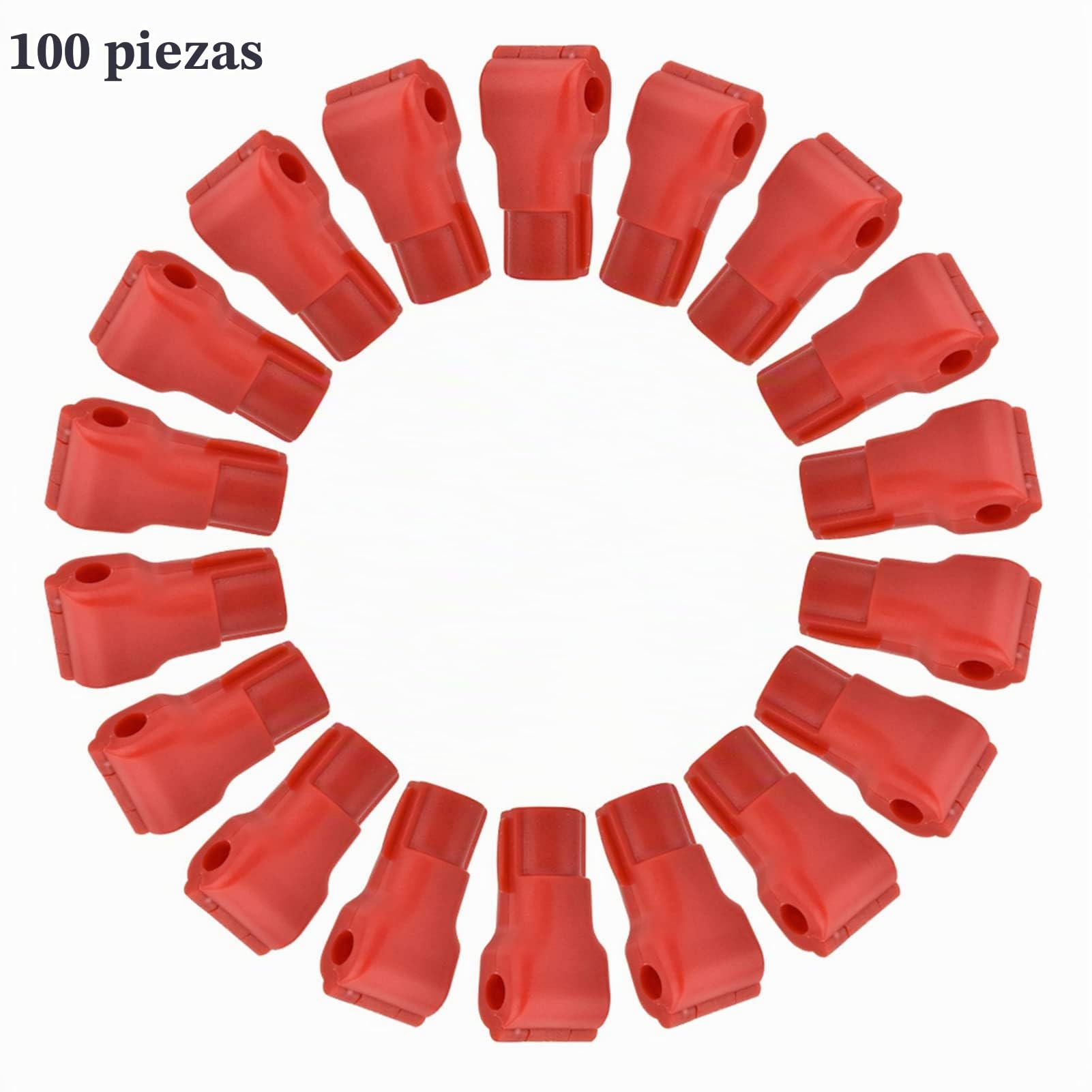 100 U.S. Ganchos antirrojo Ganchos antirrobo Bloqueo de seguridad para tiendas minoristas y hogar, Ganchos para tablero con apertura de 7mm, color rojo (apertura 7mm)