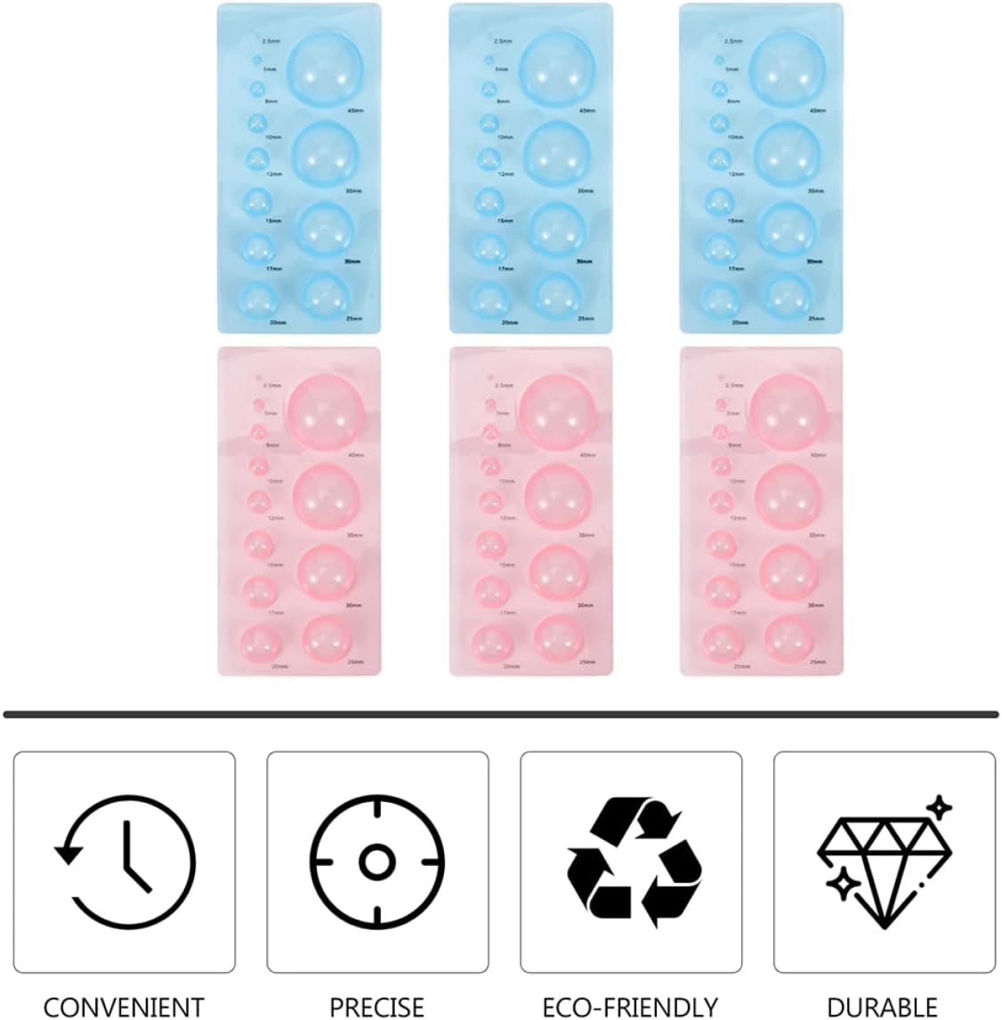 DOITOOL 6pcs Paper Quilling Mould Set for DIY Craft 3D Paper Craft Tools for Beginners Colorful Quilling Tools for Home Decoration and Creative Projects