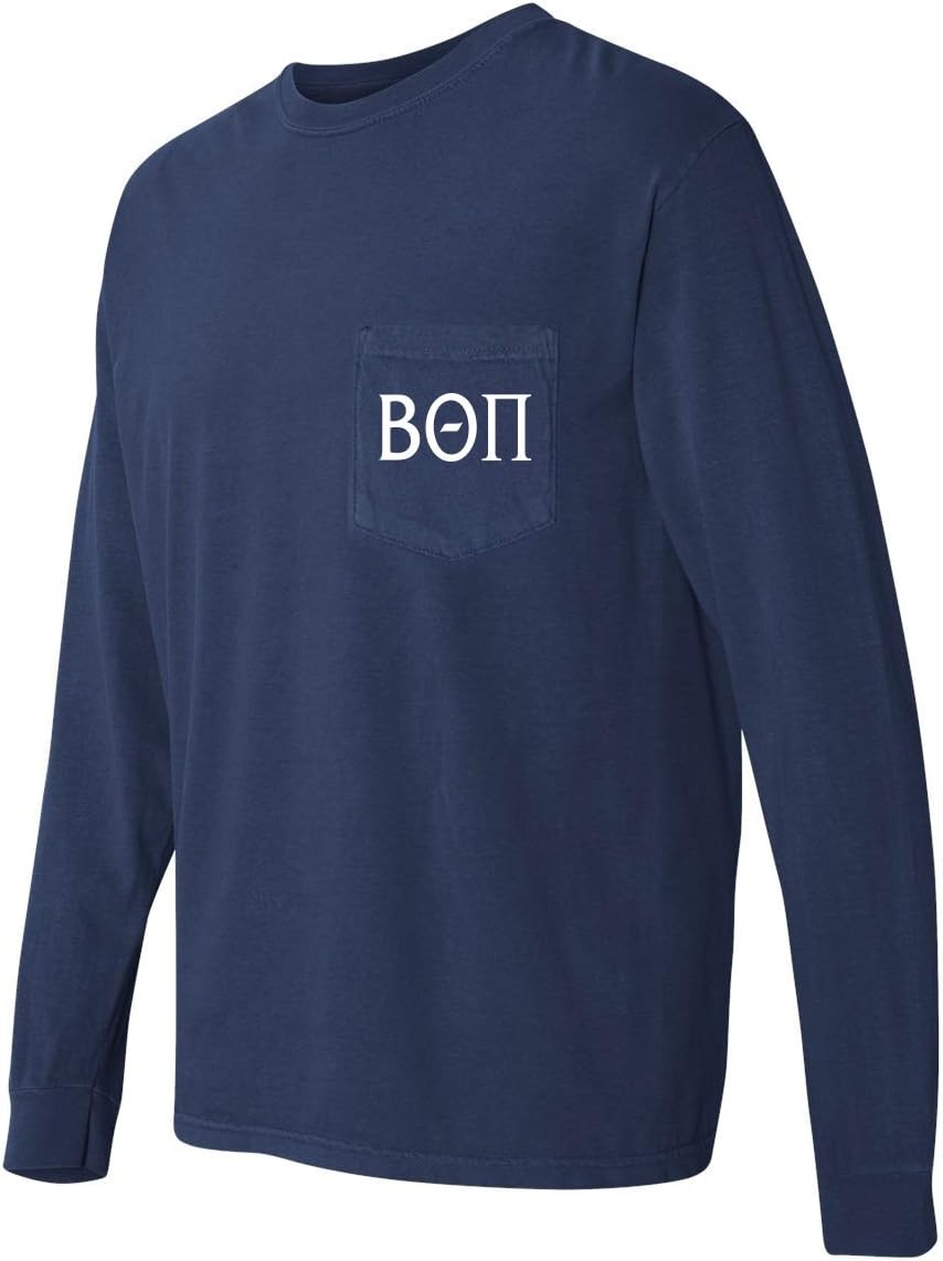 Beta Theta Pi Fraternity Comfort Colors Pocket Long Sleeve Shirt