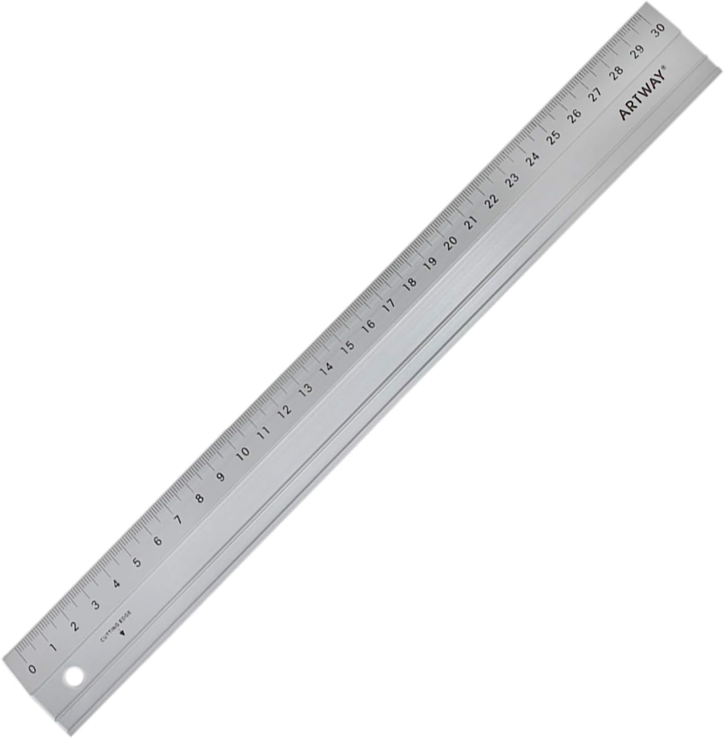 Artway Aluminium Rule with Cutting Edge - 30cm, Silver
